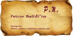 Petrov Madléna névjegykártya